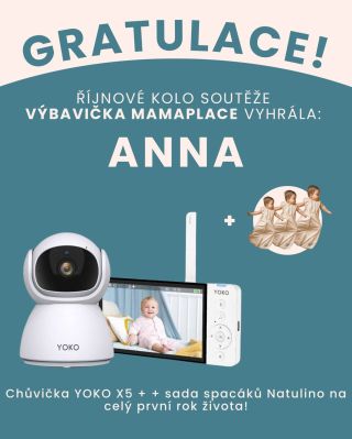 Gratulujeme k výhře v soutěži „Výbavička Mamaplace“! 🎉 Tvoje výhra na tebe už čeká! ☺️ Brzy tě budeme kontaktovat e-mailem...